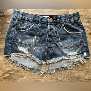 One Teaspoon Jean Skirt Size 27